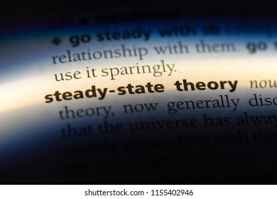 Steady State Theory Word In A Dictionary. Steady State Theory Concept.