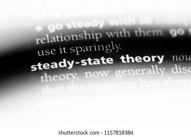 Steady State Theory Word In A Dictionary. Steady State Theory Concept.