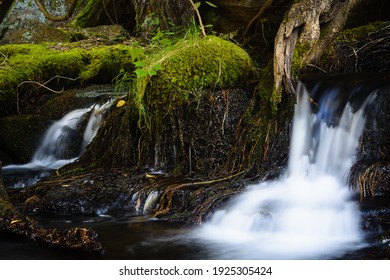 Steady Stream Of Waterfall At A River Creak In Algonquin Park