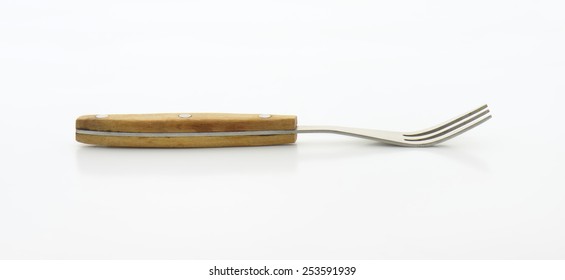 Steak Fork With Wooden Handle