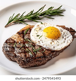 Steak  Fried Egg: Savory Delights in Every Bite - Powered by Shutterstock