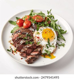 Steak  Fried Egg: Savory Delights in Every Bite - Powered by Shutterstock