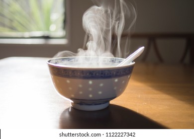 Steam From A Bowl Of Hot Soup