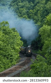 Steam Engine Big Boy on Mainline of Pennsylvania Railroad Spruce Creek 