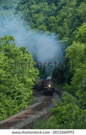 Steam Engine Big Boy on Mainline of Pennsylvania Railroad Spruce Creek 