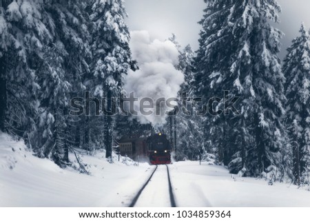 steam engined trains in harz national park germany deutschland