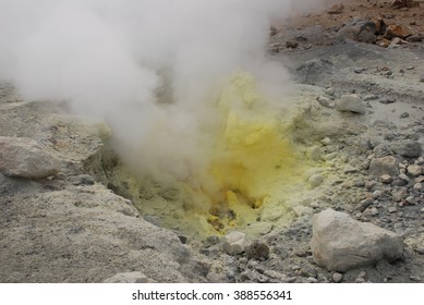 Steam From A Geyser With Hydrogen Sulfide