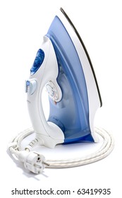 Steam Iron Isolated On White Background