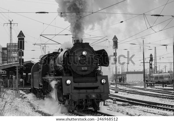 Steam locomotive, Cottbus, Germany