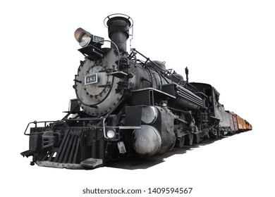 Steam Locomotive Isolated On White Background