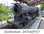 Steam locomotive Korean War battlefield