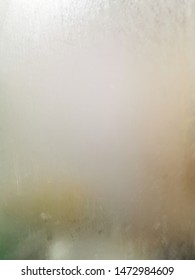 Steam On The Glass In The Shower Room, Blurry Steam On Mirror In Shower Room