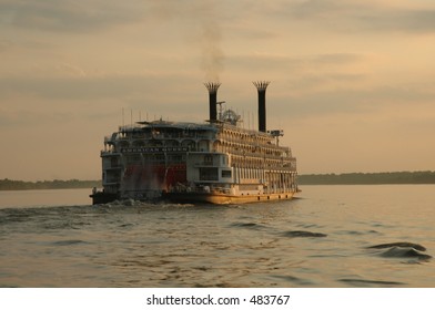 Steam Riverboat On Mississippi River