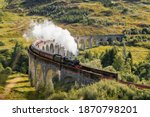 Steam Train on Glenfinnan Viaduct in Scotland in August 2020, post processed using exposure bracketing