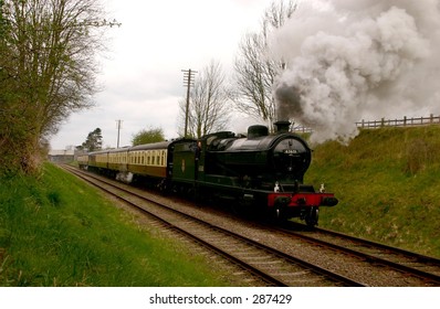 Steam Train On The Great Central Railway, England