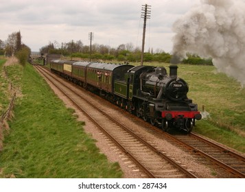 Steam Train On The Great Central Railway, England