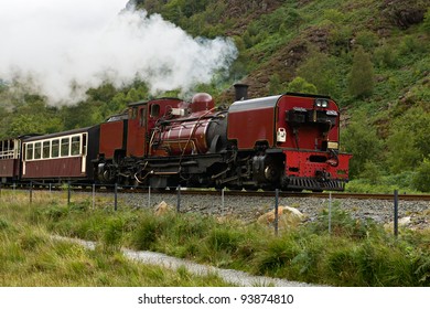 Steam Train In Snowdonia, Wales