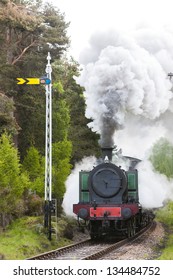 Steam Train, Strathspey Railway, Highlands, Scotland