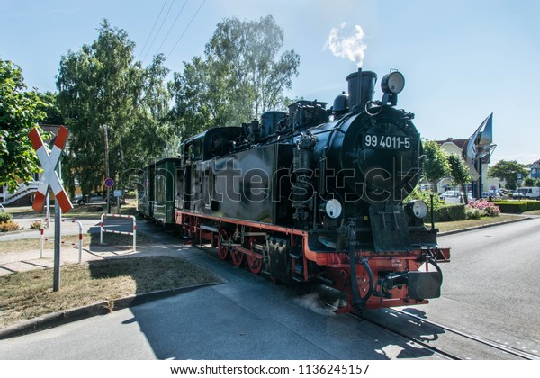 Steam Train Unguarded Level Crossing Germany Stock Photo Edit Now