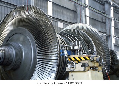 Steam Turbine At Workshop