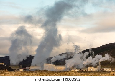 Steam Vapor Rising Geothermal Power Plant Stock Photo 1330880972 ...