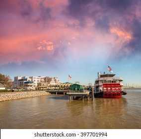 Steamboat docked in New Orleans, Lousiana.