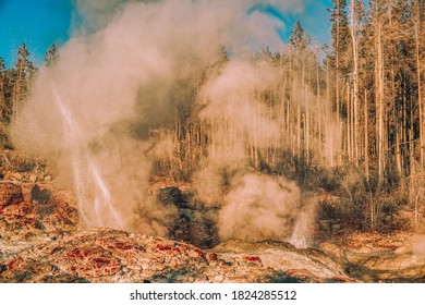 Steamboat Geyser Flirting With Eruption