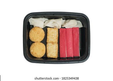 Steamboat Ingredients Set In White Background