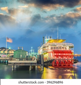 Steamboat On Mississippi River, New Orleans.