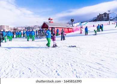 Steamboat Springs, Colorado, USA-December 8, 2018 - Learning Ski Hill For Alpine Skiing.