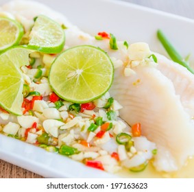 Steamed Basa Fish In Lime Dressing