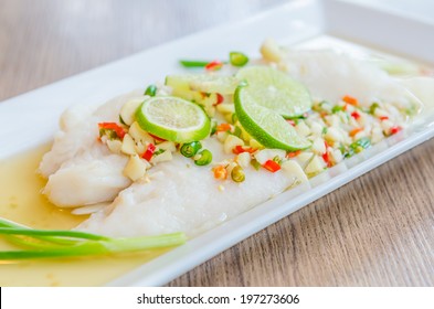 Steamed Basa Fish In Lime Dressing