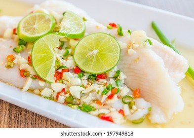 Steamed Basa Fish In Lime Dressing