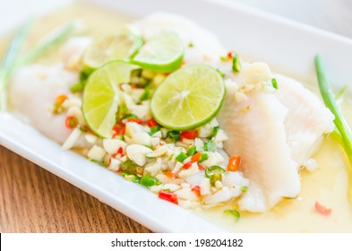 Steamed Basa Fish In Lime Dressing