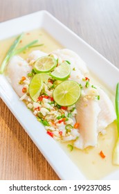 Steamed Basa Fish In Lime Dressing