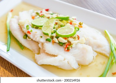 Steamed Basa Fish In Lime Dressing