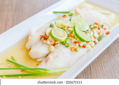 Steamed Basa Fish In Lime Dressing