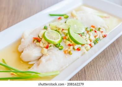 Steamed Basa Fish In Lime Dressing