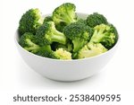 Steamed Broccoli Florets, Fresh and Sliced