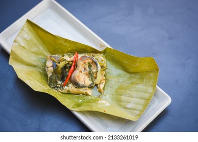 Steamed Catfish In Banana Leaves