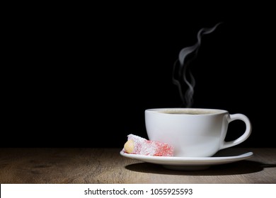 Steamed Coffee Cup On Wooden Table Stock Photo Shutterstock