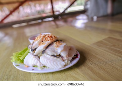 Steamed Fish Fillet With Fresh Herbs(thai Food)