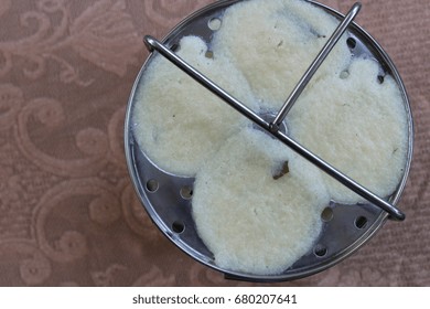 Steamed Idlis In Idli Maker