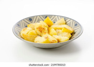 Sautéed Steamed Potatoes On A Plate