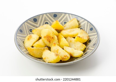 Sautéed Steamed Potatoes On A Plate