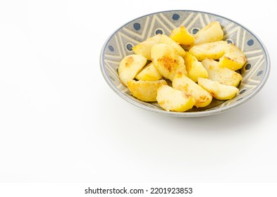 Sautéed Steamed Potatoes On A Plate