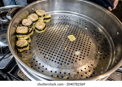 Steamed Shumai On Steamer Wok