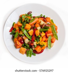 Steamed Vegetables At Plate