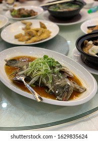 Steamed Whole Fish, With Scallions And Soy.