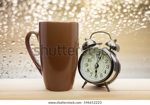 Steaming Coffee Cup On Rainy Day Stock Image Download Now